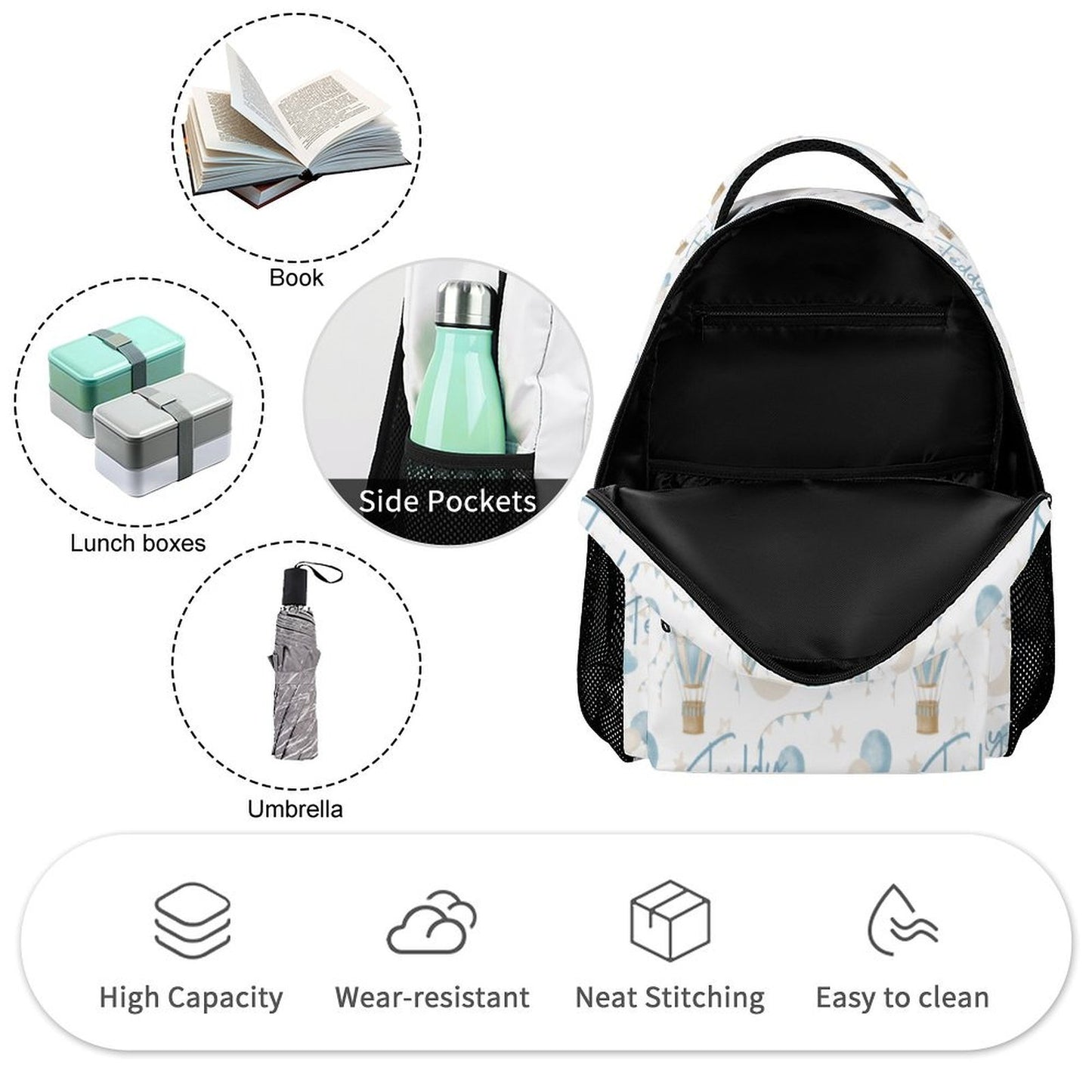 Personalised Backpack - Hot Air Balloon