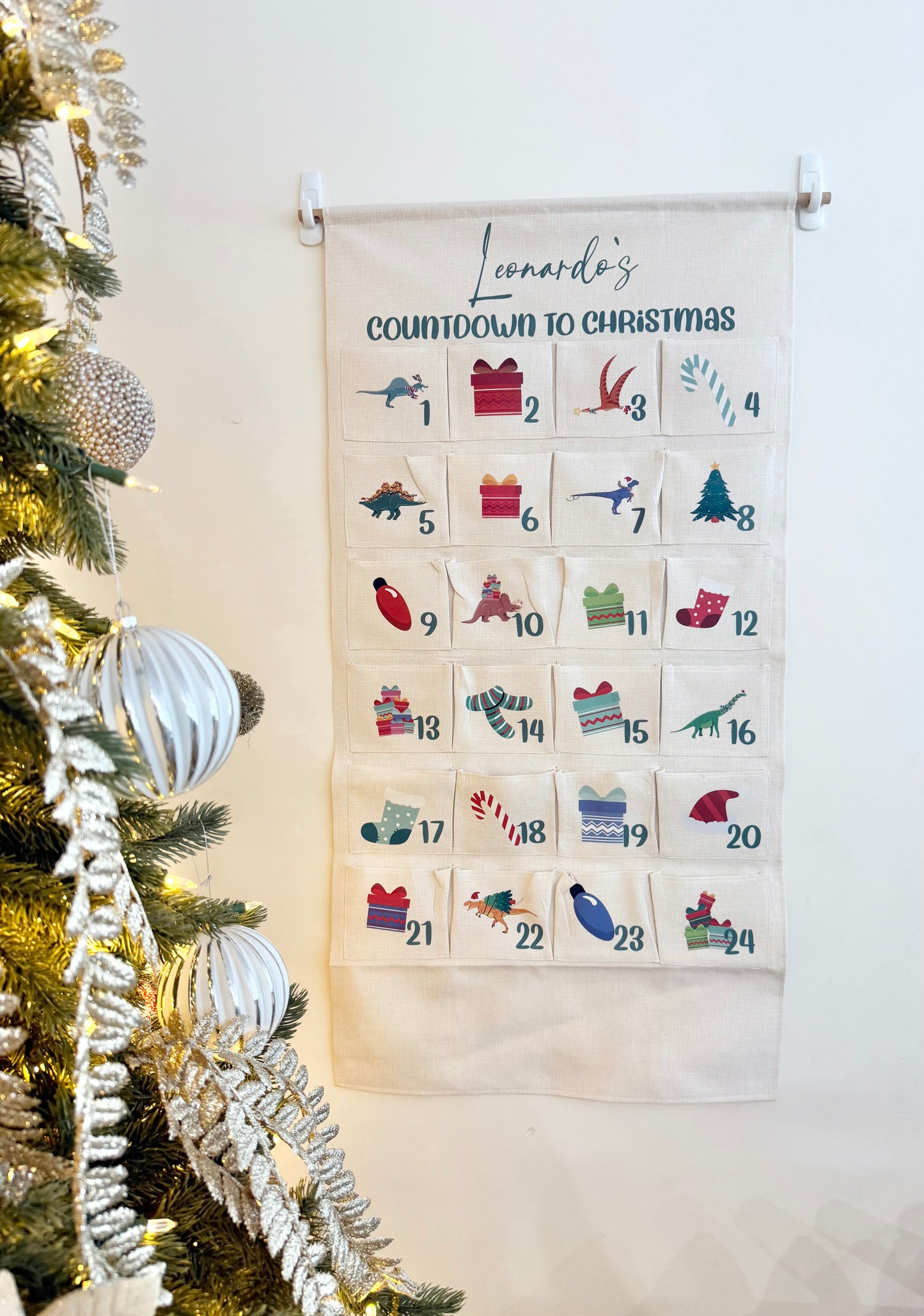 Personalised Large Christmas Advent Calendar - Dinos