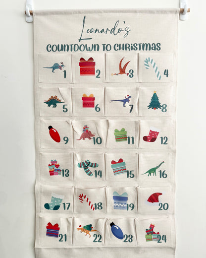 Personalised Large Christmas Advent Calendar - Dinos