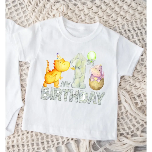 1st Birthday Dino T-Shirt - Timber Tinkers