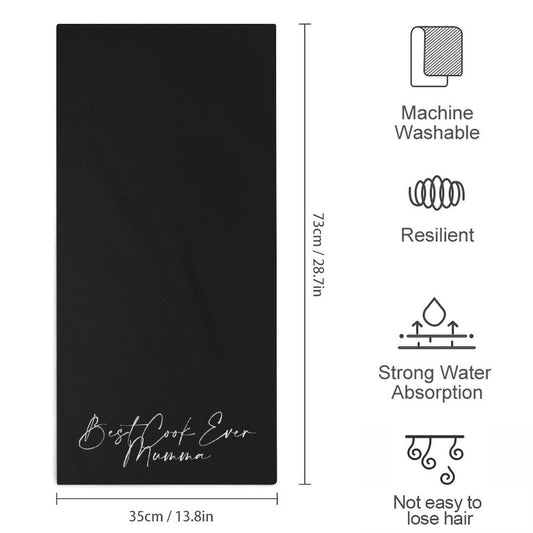 Personalised Kitchen Towel - Black