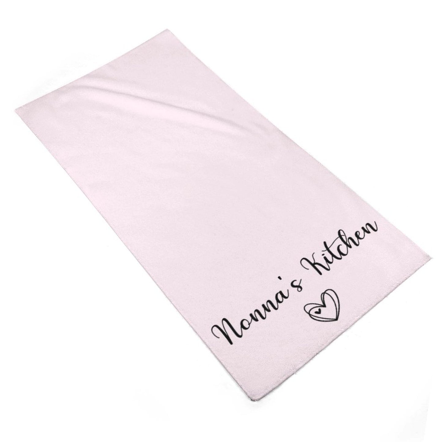 Personalised Kitchen Towel - Pink Heart