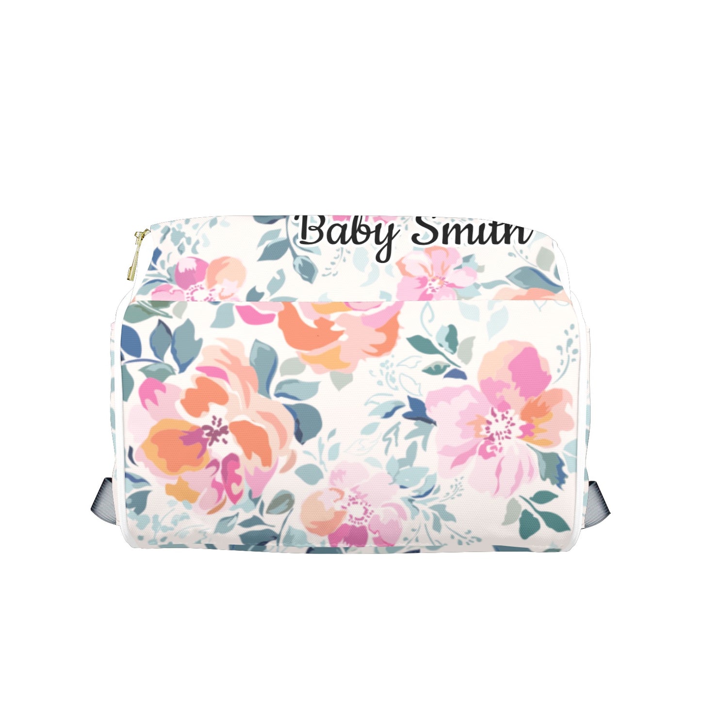 Personalised Diaper Bag - Pink Floral