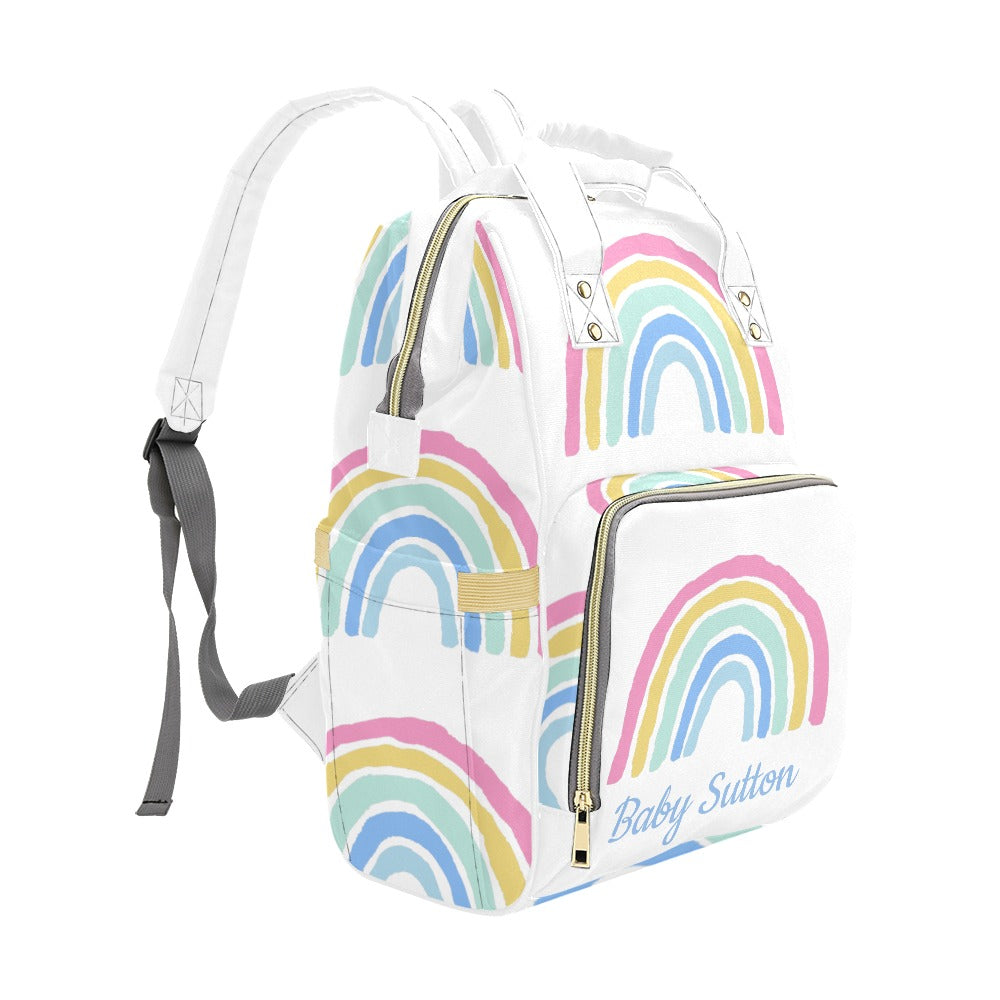 Personalised Diaper Bag - Rainbow