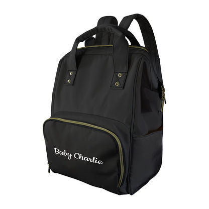 Personalised Diaper Bag - Black