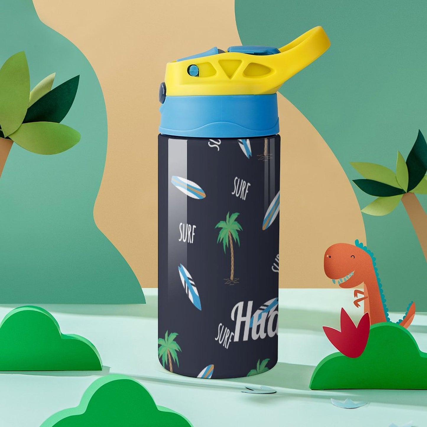 Personalised Kids Water Bottle - Surf
