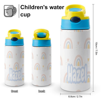 Personalised Kids Water Bottle - Rainbow