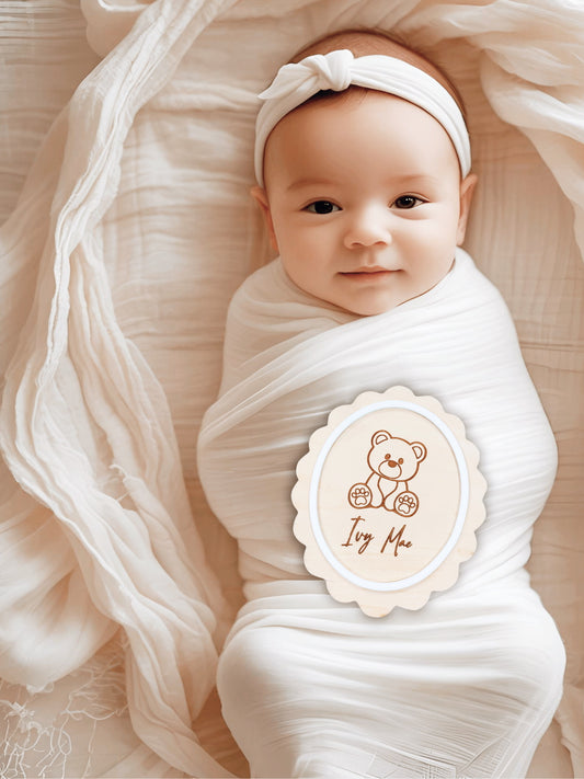 Personalised Teddy Bear Birth Announcement