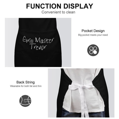 Personalised Apron with Pocket - Grill Master