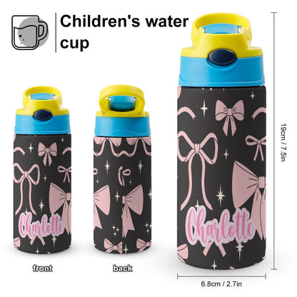 Personalised Kids Water Bottle - Bow