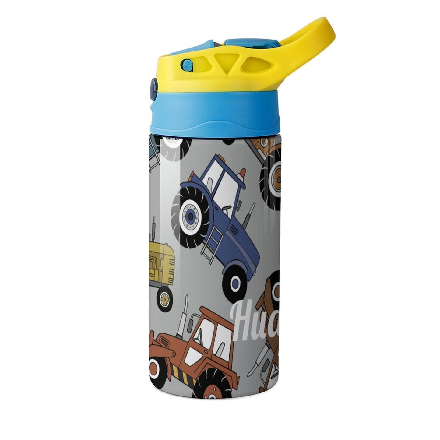 Personalised Kids Water Bottle - Tractor