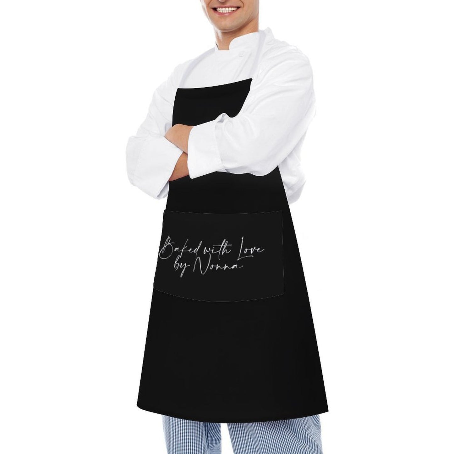 Personalised Apron with Pocket - Black