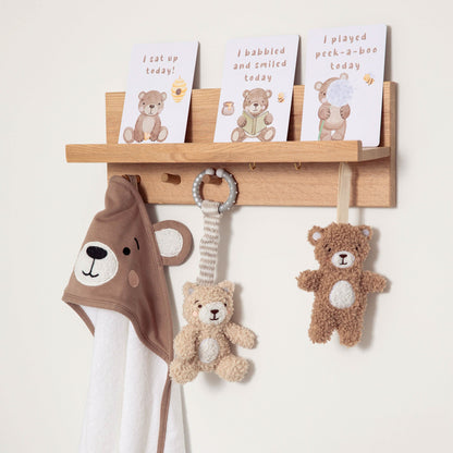 Teething Ring & Dummy Chain Gift Set - Cuddly Bear
