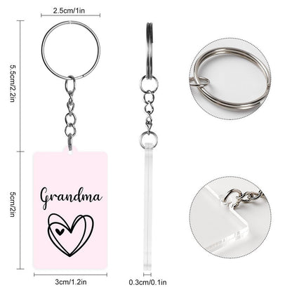 Personalised Keychain - Pink Heart
