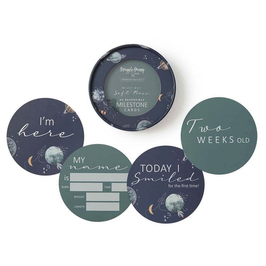 Milky Way & Soft Moss Reversible Milestone Cards - Timber Tinkers