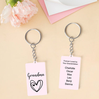 Personalised Keychain - Pink Heart