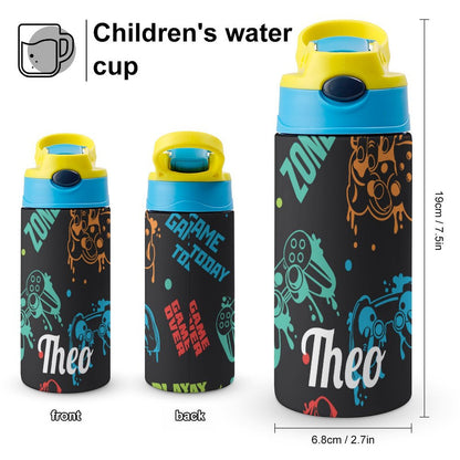 Personalised Kids Water Bottle - Gamer