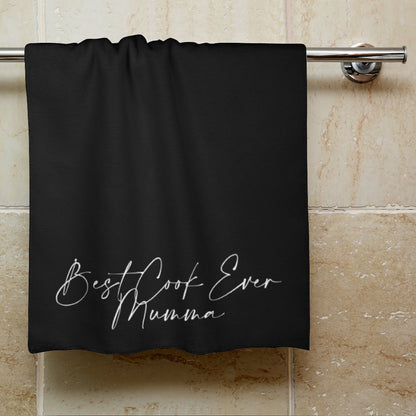 Personalised Kitchen Towel - Black