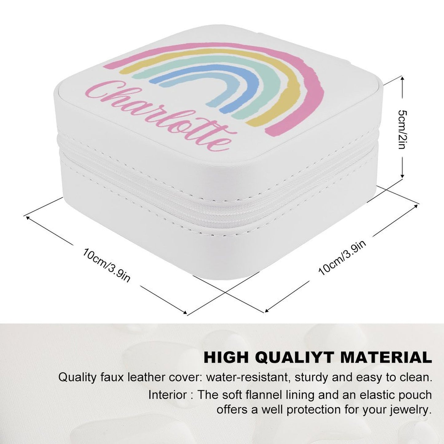 Personalised Jewellery Pouch - Rainbow