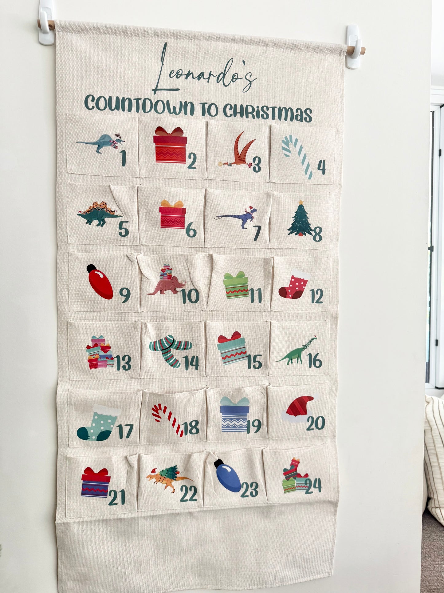Personalised Large Christmas Advent Calendar - Dinos