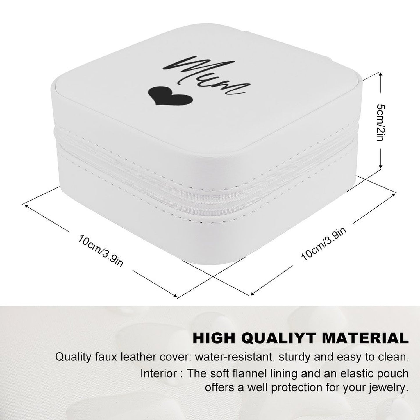 Personalised Jewellery Pouch - Heart