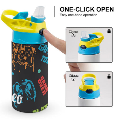 Personalised Kids Water Bottle - Gamer