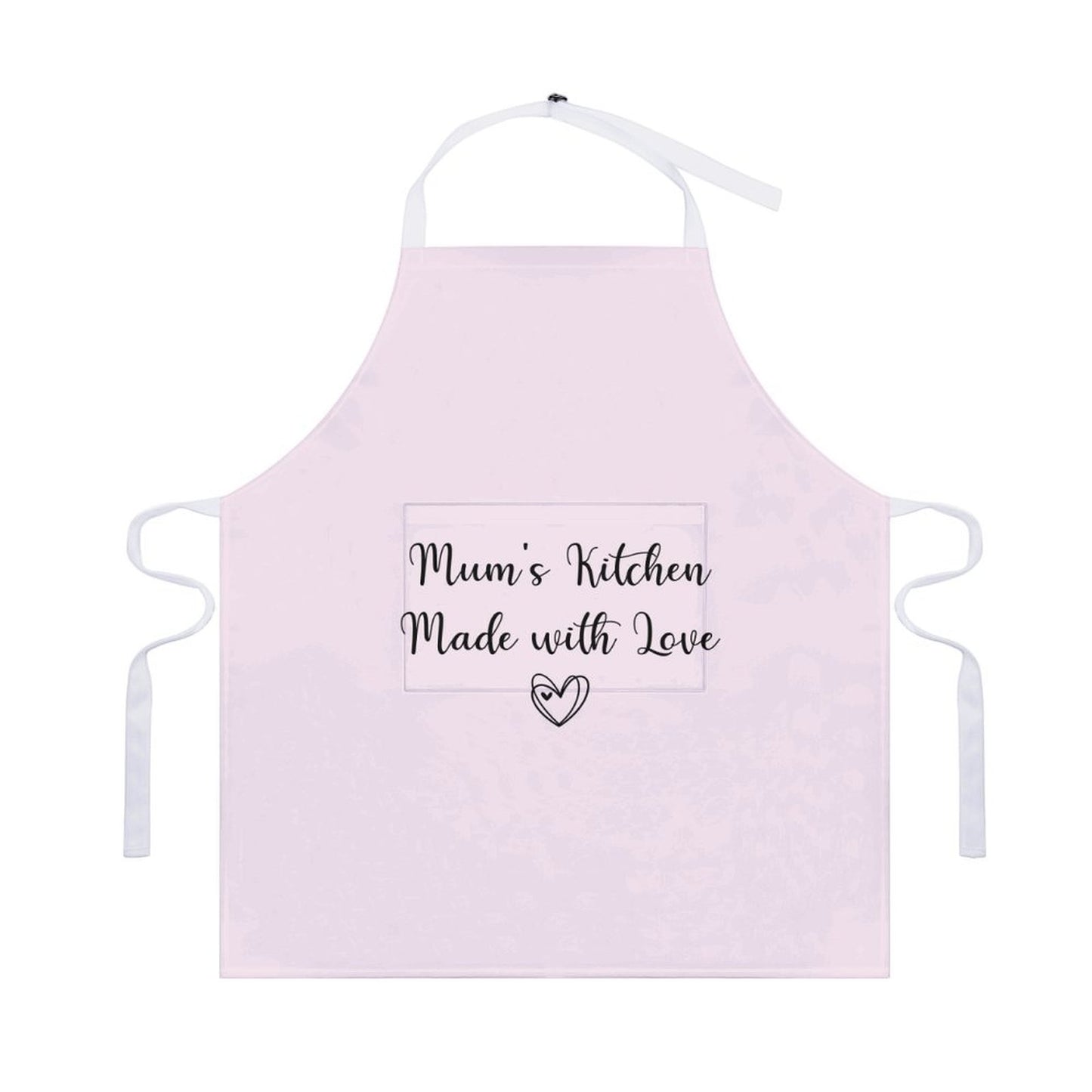 Personalised Apron with Pocket - Pink Heart