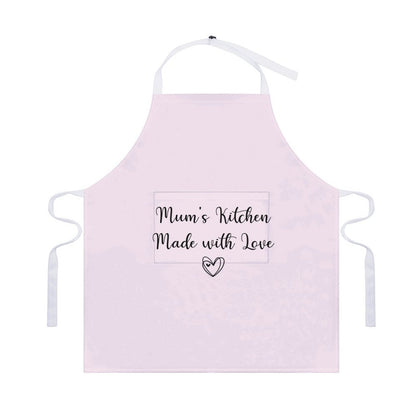 Personalised Apron with Pocket - Pink Heart