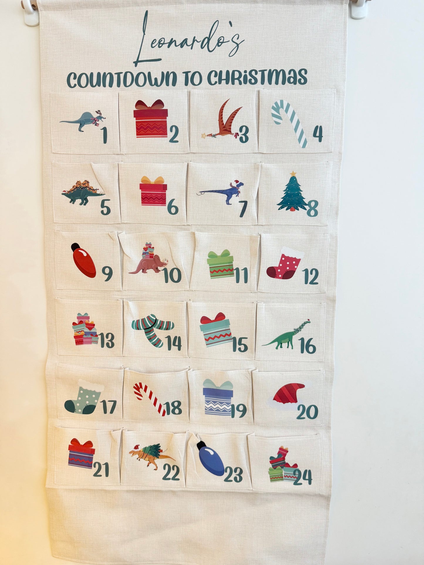 Personalised Large Christmas Advent Calendar - Dinos