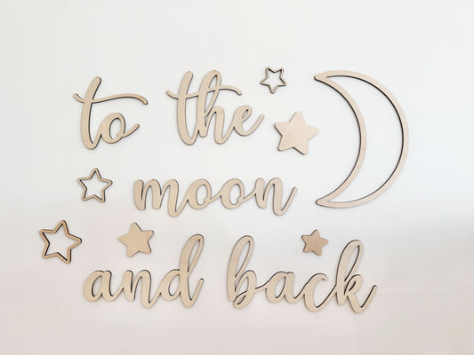 to the moon and back wall plaque