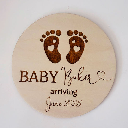 Personalised Baby Announcement heart