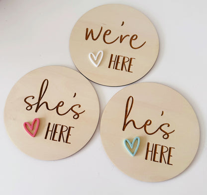 we're here heart