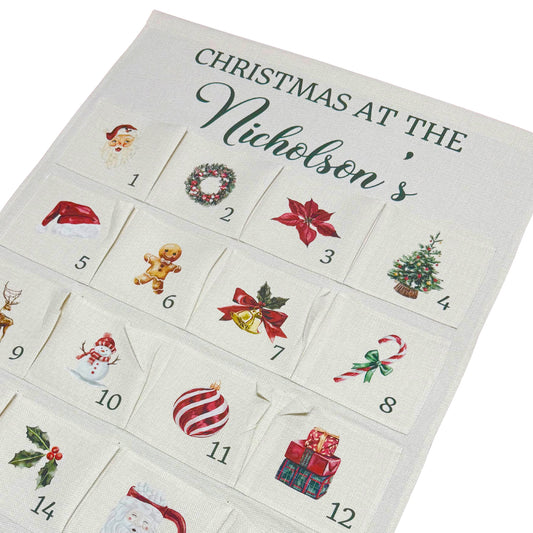 Personalised Large Christmas Advent Calendar - Christmas Classic
