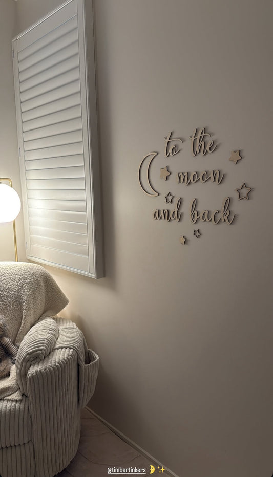to the moon and back wall plaque