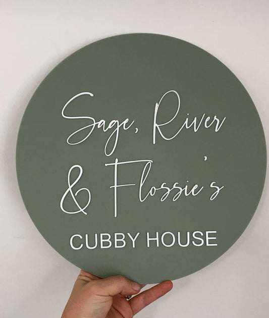 Cubby House Sign