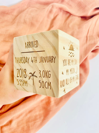 Personalised Wooden Boho Blocks