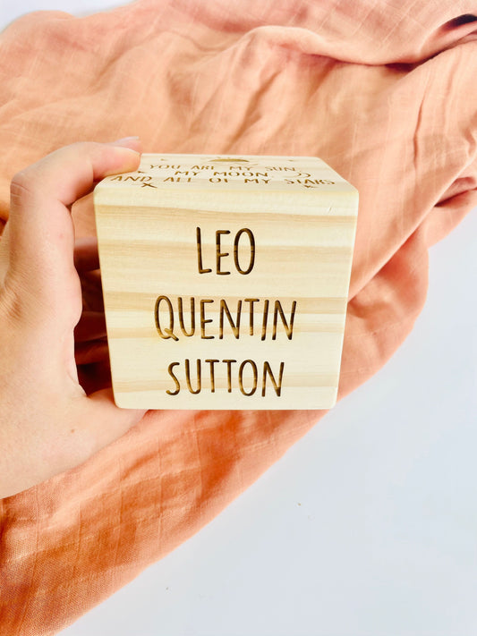 Personalised Wooden Boho Blocks