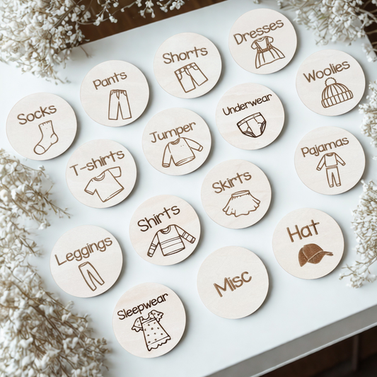 Kids Clothing Storage Labels