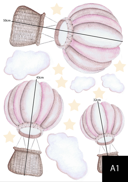 Pastel Hot Air Balloons