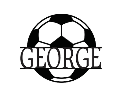 Soccer Ball Name Sign