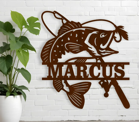 Fishing Name Sign