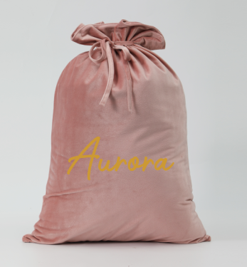 Velvet Santa Sack - BLUSH FACTORY SECOND - Aurora