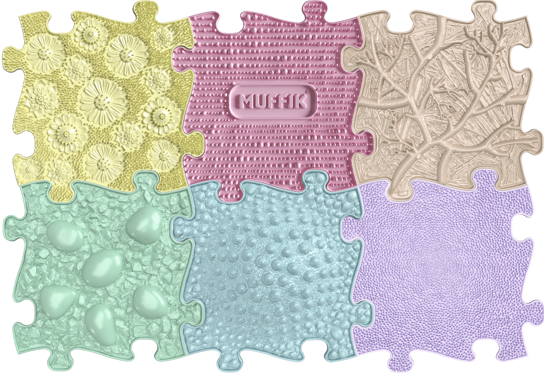Muffik Tots Sensory Playmat Set 2 PASTEL - Timber Tinkers
