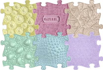 Muffik Tots Sensory Playmat Set 2 PASTEL - Timber Tinkers