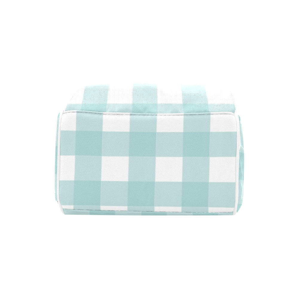 Personalised Diaper Bag - Blue Check