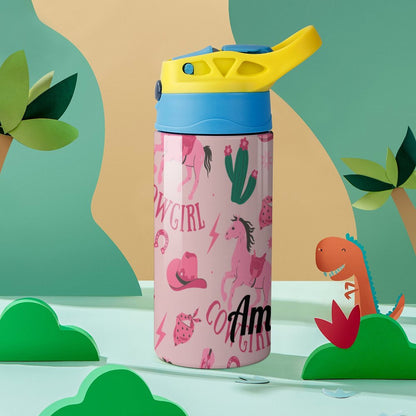 Personalised Kids Water Bottle - Cowgirl