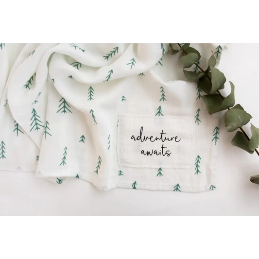 Adventure Awaits Swaddle - Signature Tree - Timber Tinkers