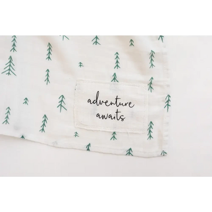 Adventure Awaits Swaddle - Signature Tree - Timber Tinkers