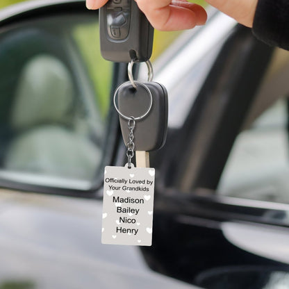 Personalised Keychain - Grey Heart