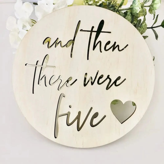 and then there were five Scandi Birth Announcement - Timber Tinkers